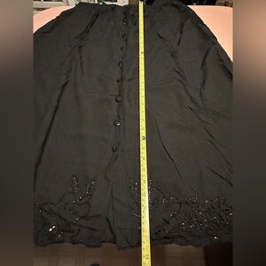 Studio 1940 Black Maxi skirt with embroidered hem
